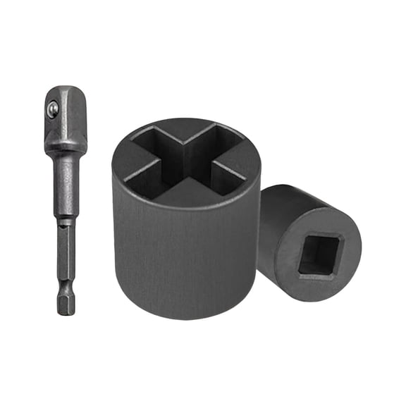 Universal Socket Adapter For Hand Drill Heavy Duty Socket Converter For Scissor Car Steel Easy Tire Change Tool End Mill Set 2 Flute Ring Mandrel for Lathe Angle Drill Attachment Grinder Sanding Drum