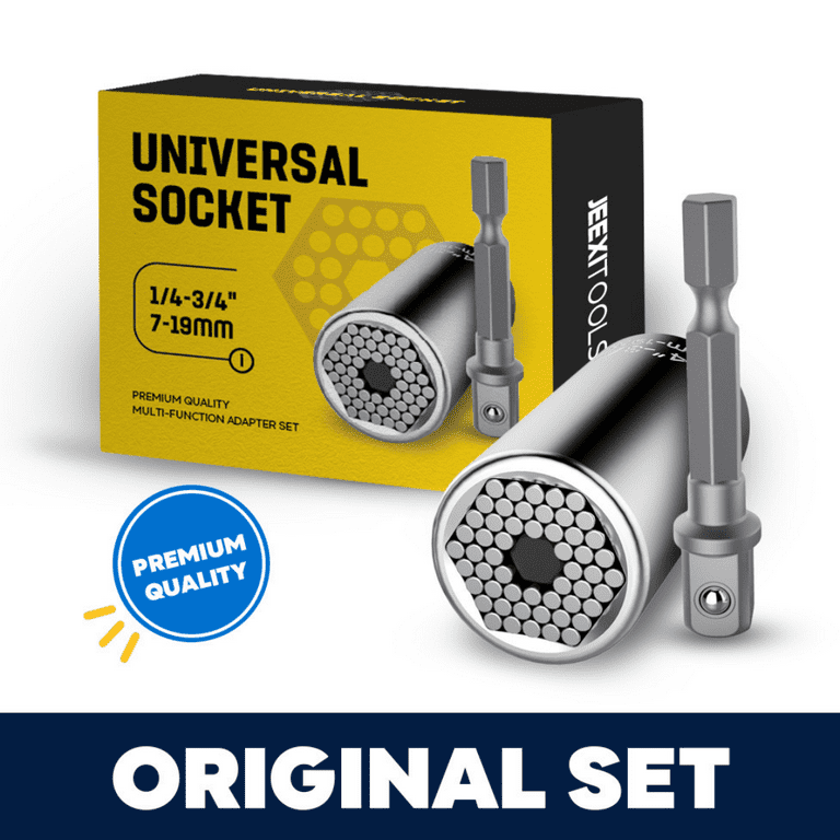 Universal Socket Tools Gifts for Men Dad - 2pcs Socket Set with Power Drill  Adapter Cool Stuff, Super Universal Socket Grip Gadgets for Men, Tool for  Men Women Husband, Stocking Stuffers for