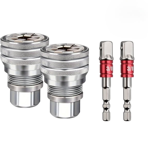 Universal Socket Wrench Set 3/8 in Drive with Adapter for Home DIY Auto Repair, 1 or 2 Set