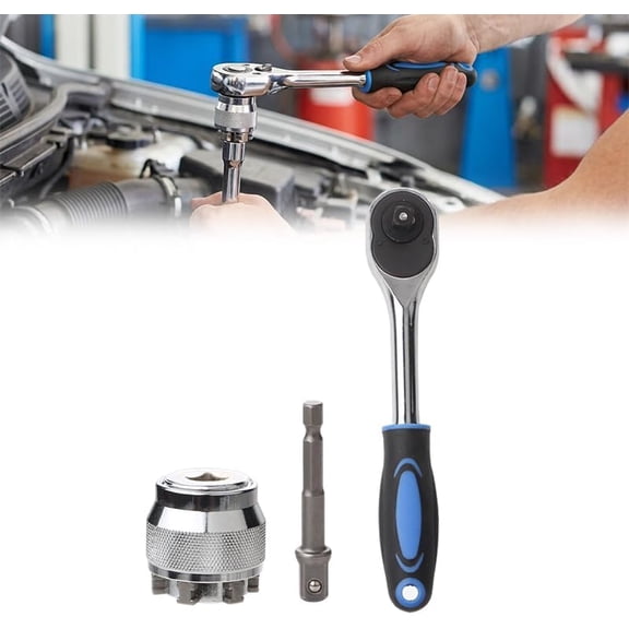 Universal Socket Wrenches Tool, Adjustable Multi-Function Adapter, 3/8 Inch Drive, Fits Damaged Rounded Rusted Nuts and Bolts, for Drill Ratchet Home Repair DIY