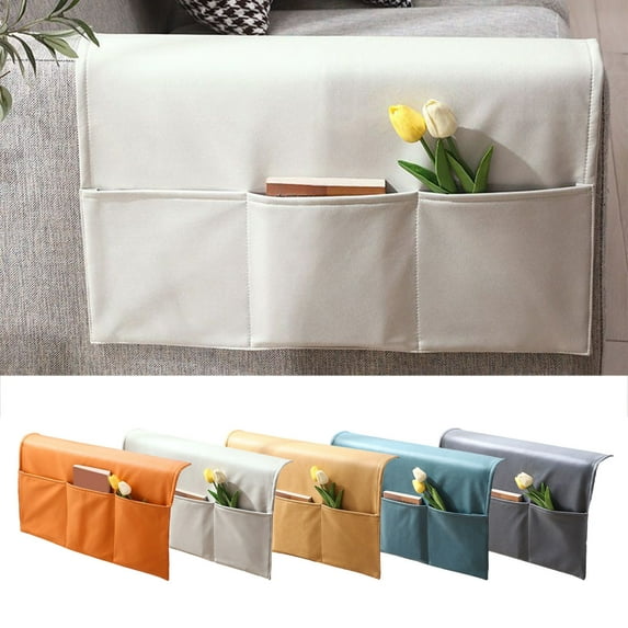 Universal Sofa Arm Covers with 3 Pockets | Non-Slip Washable Armchair Slipcover for Couch, Recliner & Living Room Furniture | Pet-Proof Nylon Spandex Fabric | 27.55x43.30 Inch | 1-Pack