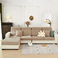 thumbnail image 1 of Universal Sofa Cover, Anti-Slip L Shape Sectional Couch Slipcover, Stretch Couch Cushion Chaise Cover (Camel, M Size Back Cover ), 1 of 7