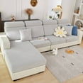 thumbnail image 1 of Topchances Universal Anti Slip L Shaped Polyester Sofa Cover, Light Gray, 1 of 8