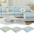 thumbnail image 1 of Universal Sofa Cover for Sectional Couch, Washable Polyester Slipcover with Elastic Bottom for Seat Protection, Anti-Slip, Fits 33-37 inch, Green/Blue/Gray, 1 of 9