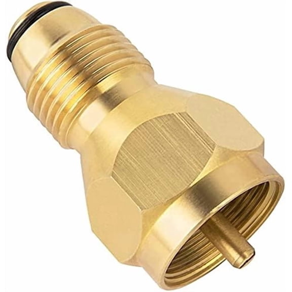 Universal Solid Brass Propane Refill Adapter 1 lb to 20 lb Cylinder Tank Gas Flow Connector