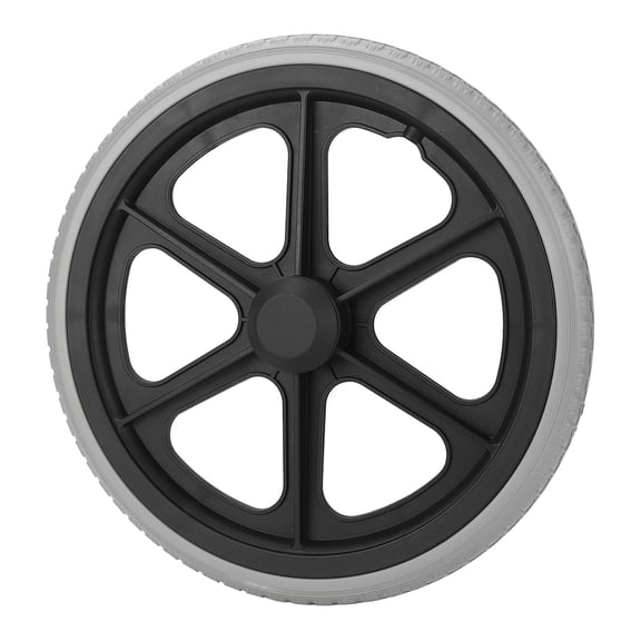 Universal Solid Wheelchair Wheel Replacement 14 Inch / 35.6 cm Walker Rollator Tire with 6001 Bearing 12mm Inner Hole Low Noise PU Caster