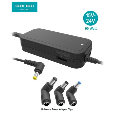 Universal Soundbar Power Adapter, Replace Power Cord, Variable Voltage 15V - 24V, Xtreme 90 Watt