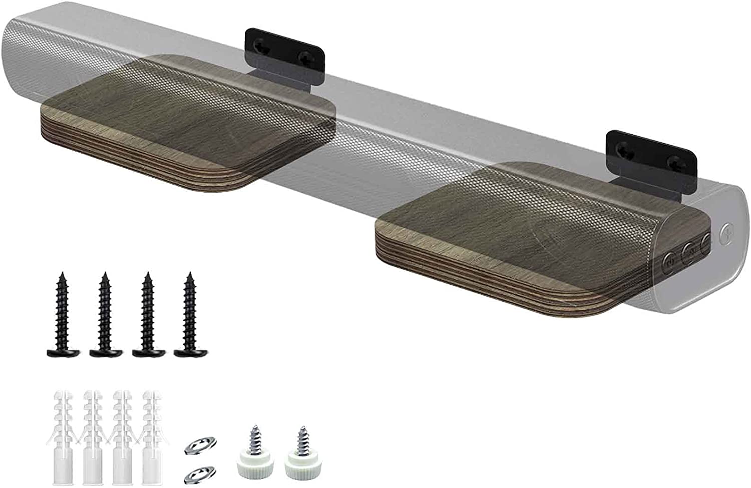 Universal Soundbar Wall Mount Floating Shelves for Samsung, Polk Audio