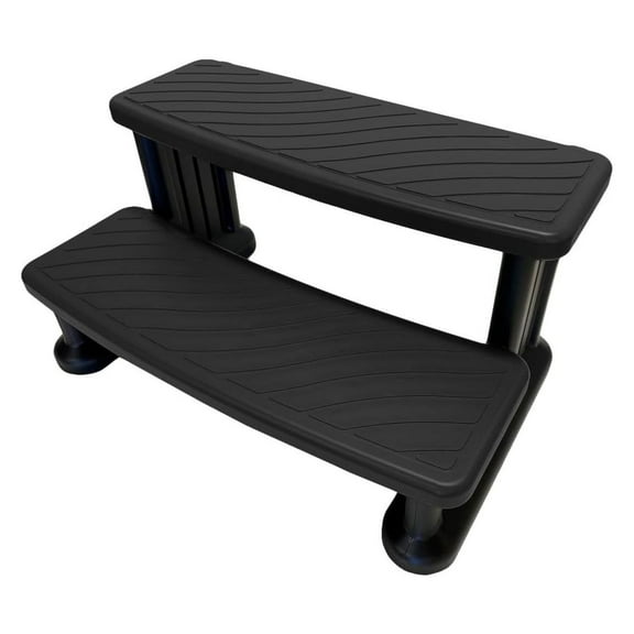Universal Spa & Hot Tub Outdoor Steps No Slip Grip Support - Black