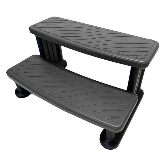 Universal Spa & Hot Tub Outdoor Steps No Slip Grip Support - Light Grey