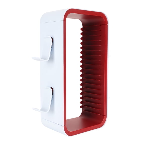 Universal Space Saving Game Disk Tower 18 Slots Video Game Storage Rack Holder Organizer with 4 Hooks for Controller Headset