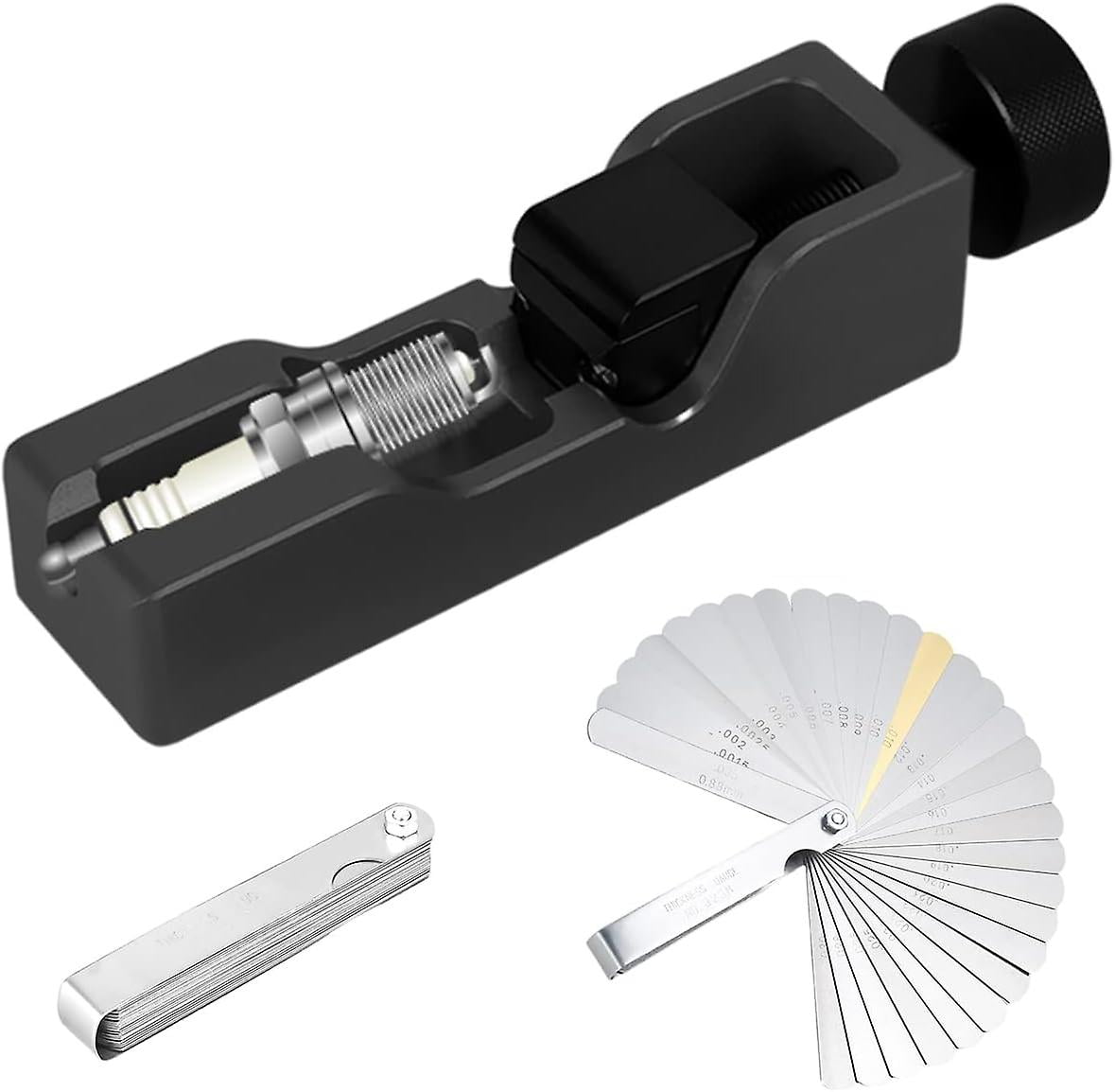 Universal Spark Plug Gap Tool With Feeler Gauge Aluminum Alloy Car