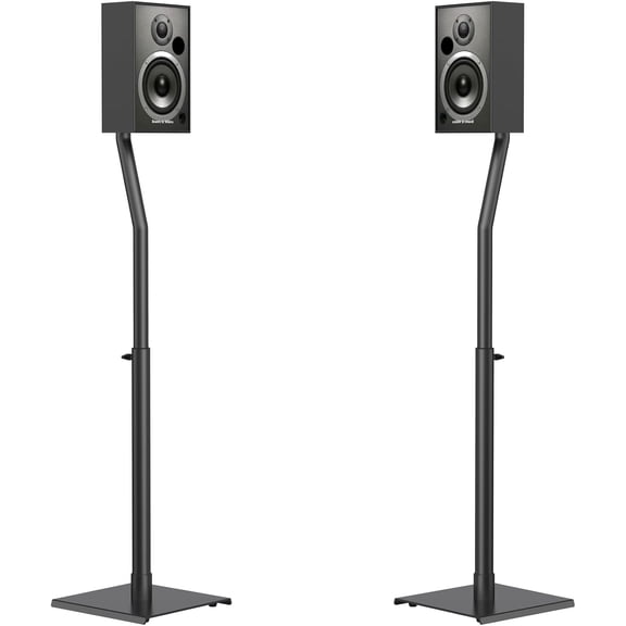 Universal Speaker Stands, Height Adjustable Extend 30.0" to 39.1" for Satellite Speakers & Small Bookshelf Speakers up to 11 lbs Per Stand, 1 Pair Floor Stands for Sony Bose Polk JBL Yamaha