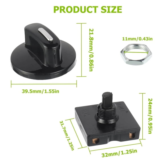 Universal Speed Selector Switch 4 Position 3 Speed 2pcs 13a125v/10a250v Rotary