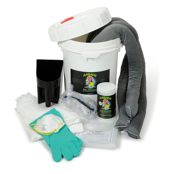 Aabaco 40 Gallon Hazardous Chemical Spill Kit, Bucket with PPE