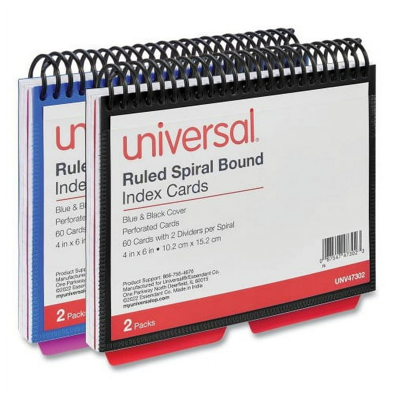 Spiral Bound Index Cards, Ruled, 4 x 6, White, 120/Pack Spiral Bound Index Cards, Ruled, 4 x 6, White, 120/Pack