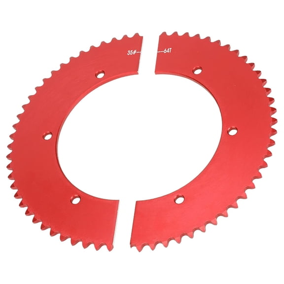 Universal Split Sprocket #35 Chain 64 Tooth Rear Driving Wheel Aluminium for Predator 212cc 196cc 6.5hp 7.0hp 420cc 301cc 389cc 13hp 15hp 3.0hp 79cc 98cc Mini Bike Go Kart Components