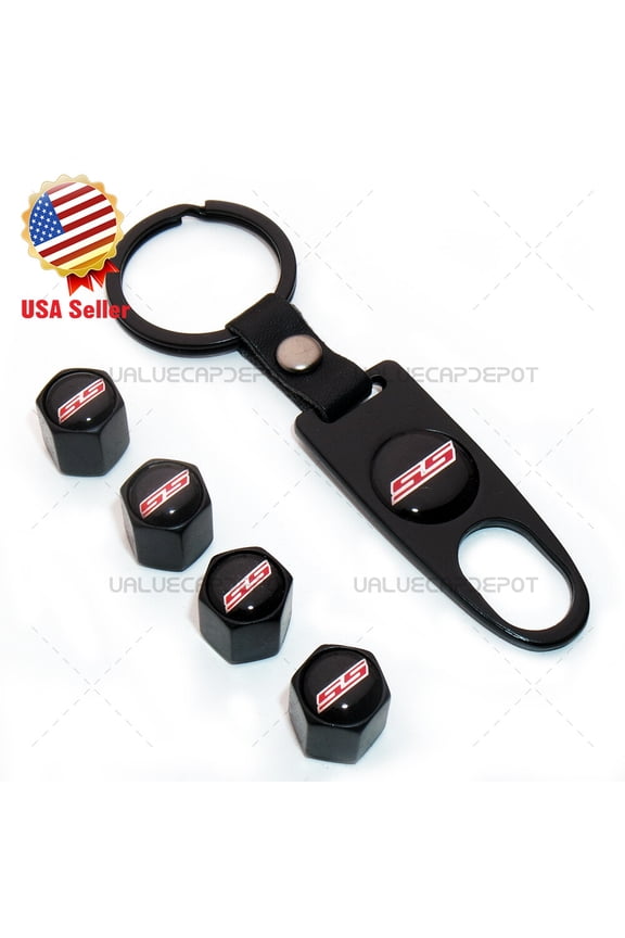 Universal Sport Car Wheel Tire Valve Dust Stem Air Cap Keychain SS Logo Emblem