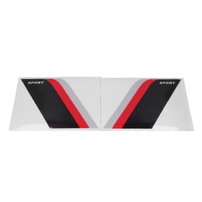 Universal Sports Style Vinyl Car Body Stripe Decal Kit Waterproof Decorative Auto Mudguard and Bumper B Side Racing Sticker Set for Vehicles, 2 Pieces (24 x 20 inches / 61.0 x 50.8 cm) Black