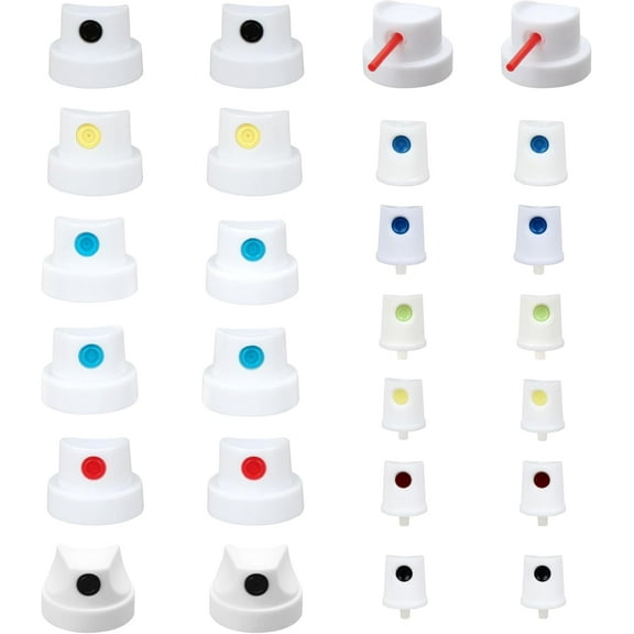 Universal Spray Paint Caps for Female Cans - Spray Can Nozzle - Adapter Replacement Spray Paint Nozzles Spray Paint Tips - Pack of 26$$Tools & Hardware Other