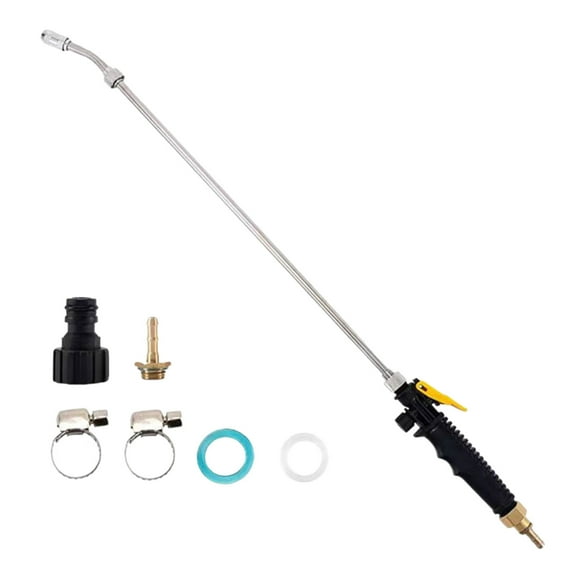Universal Sprayer Wand Replacement - Stainless Steel Sprayer Parts with Shut Off and Hose Clamps for Garden Hose Use