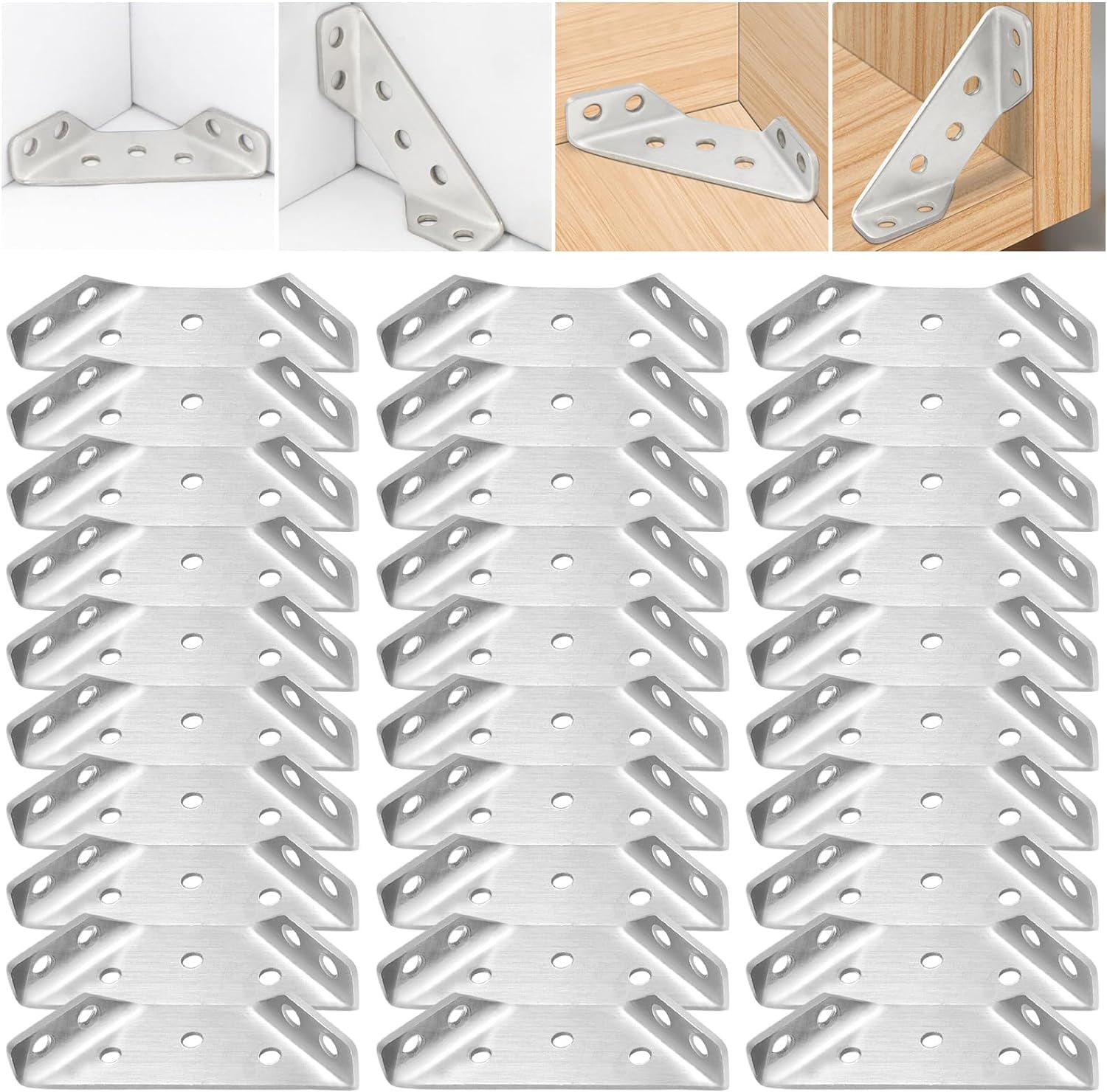 Universal Stainless Steel Furniture Corner Connector, Angle Fasten