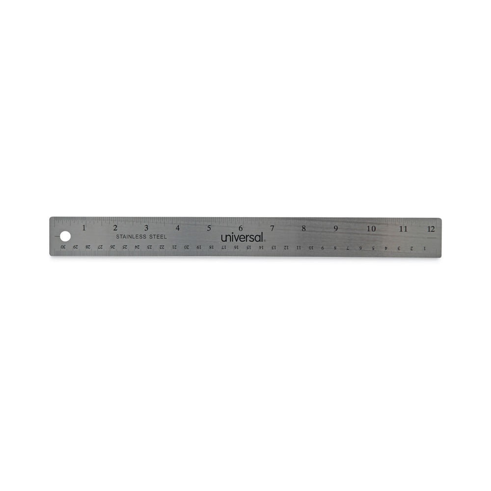 Universal Stainless Steel Ruler with Cork Back and Hanging Hole ...