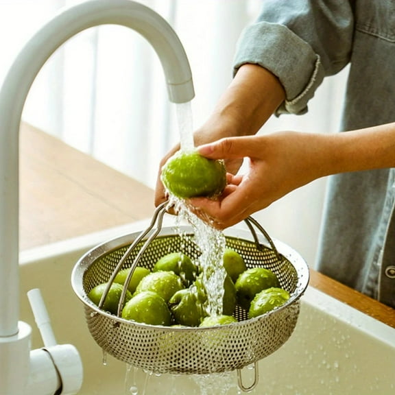 Universal Stainless Steel Steamer Basket | 304 Food-Grade Insert for Rice Cooker/Instant Pot | Dishwasher-Safe Multifunction Col