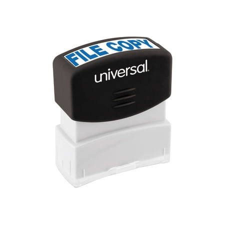 Universal Message Stamp, File Copy, Pre-inked One-color, Blue