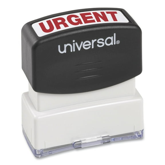 Universal - Stamp - pre-inked - red - stock text - URGENT - 1.7 in x 0.55 in