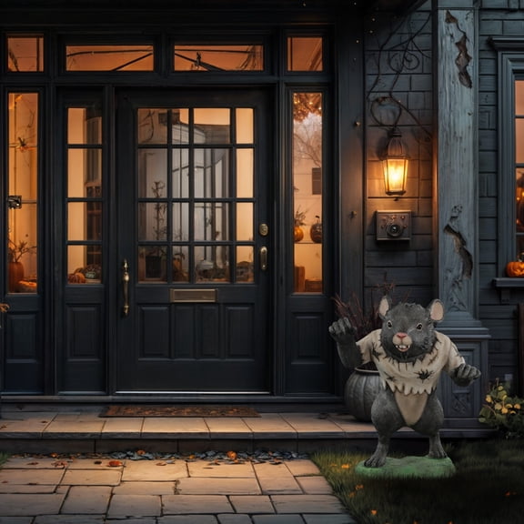 Universal Statues Mice Werewolf Outdoor Halloween Garden Statue - 35.5"