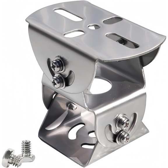 Universal Steel 3D Wall Pole Joint Mount Adaptor, 3-Axis Universal CCTV Camera Mount Bracket Adjustable Extension Adapter for CCTV Surveillance Camera (3D Stainless Steel Mount Adapter)