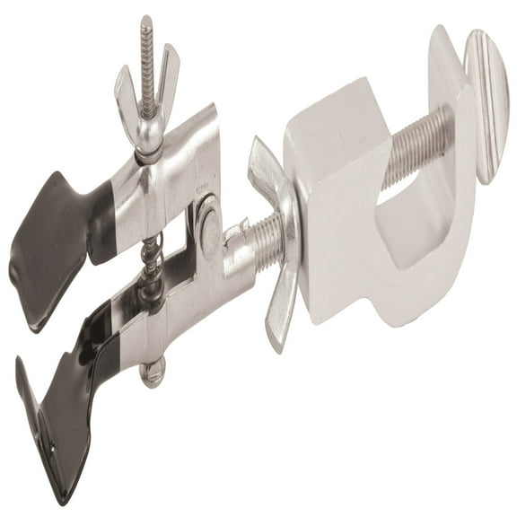 Universal Steel Clamp with Holder - One Flat Jaw, One 'V' Shaped Jaw - Eisco Labs