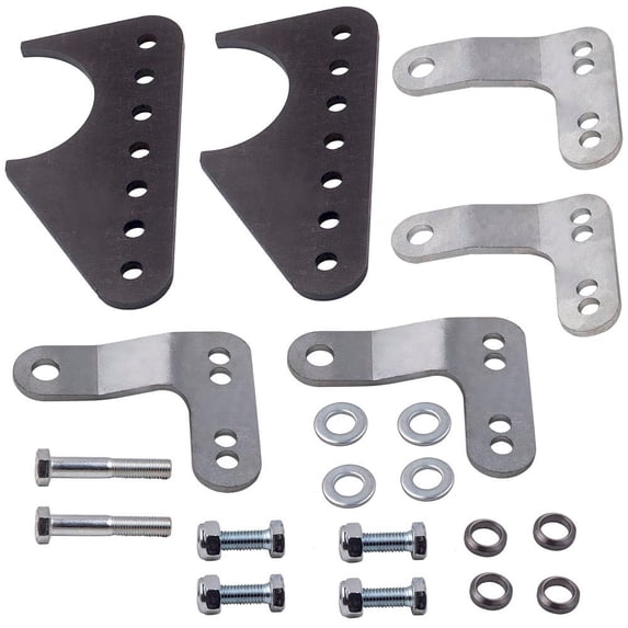 Universal Steel Coil-Over Rear Lower Shock Mount Kit for 3" Axle Tubes - Adjustable, Welding Required, Fits Most Coil-Overs, Rear Suspension Upgrade