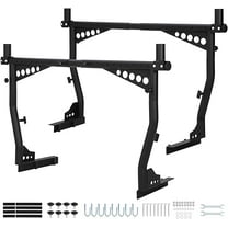 Universal Steel Truck Ladder Rack, 1000 Lbs Capacity Adjustable Pickup Bed Rack, 52"-82" Crossbar for Kayak, Lumber, Ladder, Rooftop Tent, Surfboard – No-Drill Heavy Duty Rack for Trucks