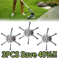 6 Inches Steel Wire Grass Trimmer Head, 2025 New Wire Trimmer Head Replacement for Electric Battery Powered Cordless String Trimmer, Weed Eater, Metal Weed Eater Blade(3PCS)