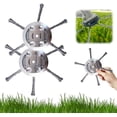 thumbnail image 1 of Universal Steel Wire Trimmer Head - 6 Blade Heavy Duty Weed Remover Tool, Professional Grade Brush Cutter for Lawn Mower Tray, Compatible with Most String Trimmers (2 Pack + Adapter Kit), 1 of 8