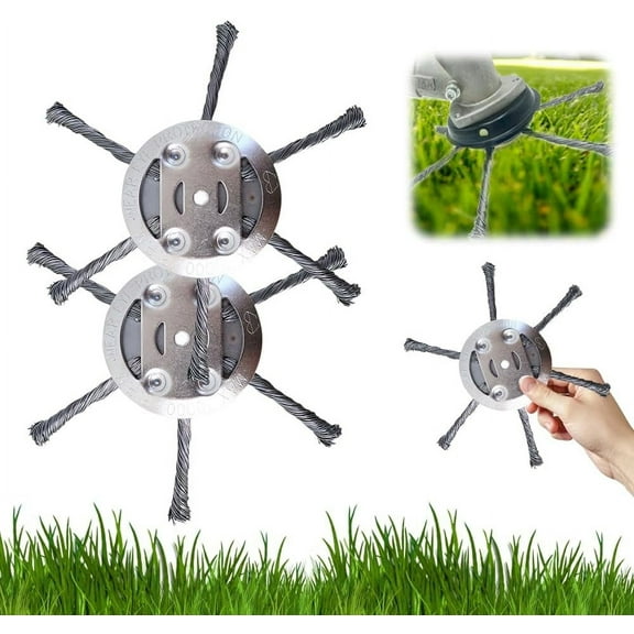 Universal Steel Wire Trimmer Head, 6-Inch Durable String Trimmer Replacement for Lawn Mower, Weed Remover, Edging & Rust-Free Performance, Fits Electric Weedeaters & Garden Use