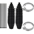 thumbnail image 1 of Universal Steering Rack and Pinion Tie Rod Boots, Silicone Bellow Boots with 2 Pieces Gaiter Pinion Boots, 4 Pieces Locking Clamps and 4 Pieces Cable Ties, Black, 1 of 7