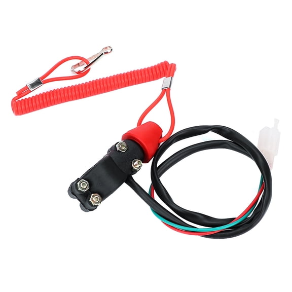 Universal Stop Switch Safety Tether Lanyard for Motorcycle, ATV, and Boat Outboard Engines