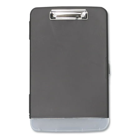 Universal Storage Clipboard with Pen Compartment, 0.5" Clip Capacity, Holds 8.5 x 11 Sheets, Black