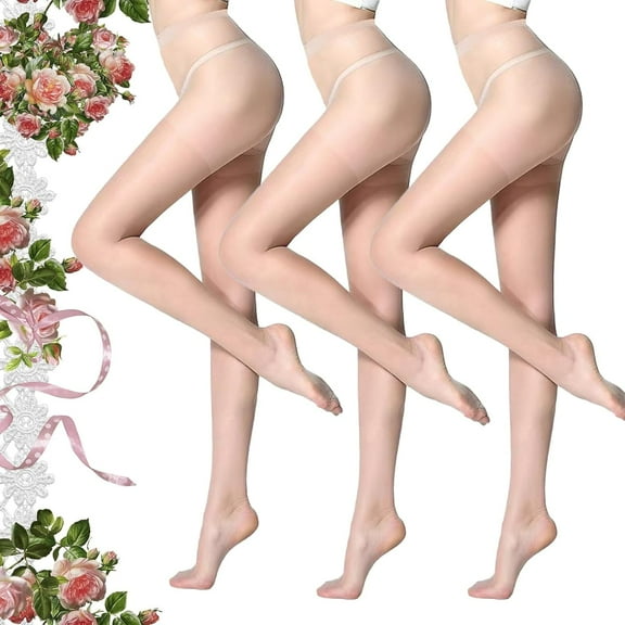 Universal Stretch Anti-Scratch Stockings,Probabilityi Pantyhose for Women with Run Resistant,Glammere Shiny Silk Stockings
