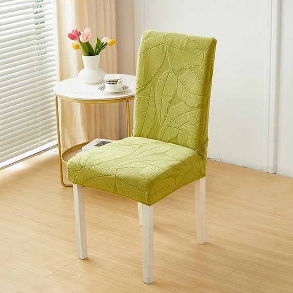 Universal Stretch Chair Cover - Washable Fabric Dining Chair Protector, Spill-Resistant Office Chair Cover, One-Piece Decorative Fit, Green, Ccwuwei