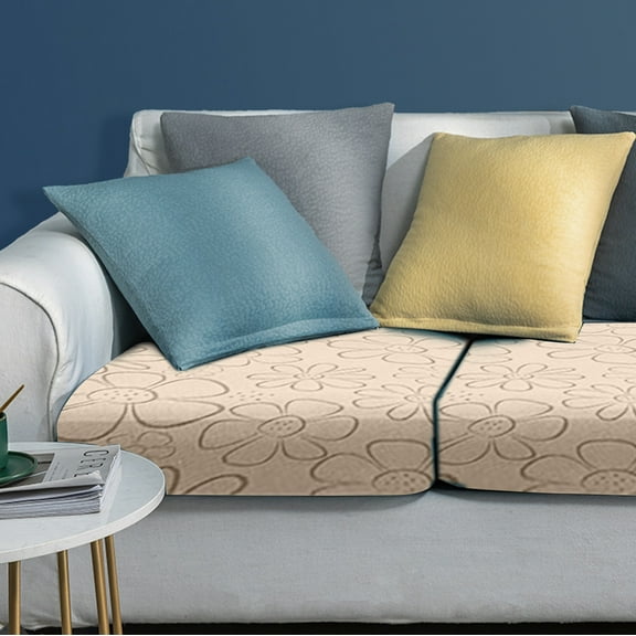 Universal Stretch Sofa Cushion Cover | Water-Repellent & Anti-Slip Slipcover Replacement | Fits W 50-65cm L 50-63cm H 5-20cm | 1 Piece