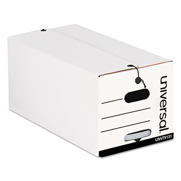 Universal String/Button Storage Box, Legal, Fiberboard, White, 12/Carton