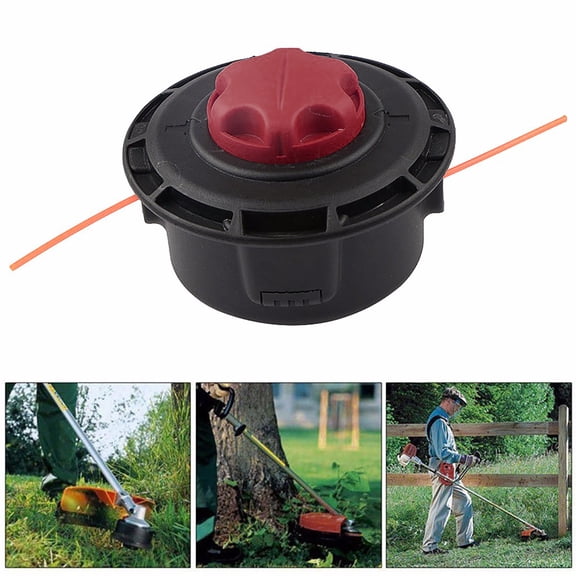 Universal String Trimmer Head Bump Feed Replacement Spool Head Abs Brush Cutter Head For Home Outdoor(Black-One Size)
