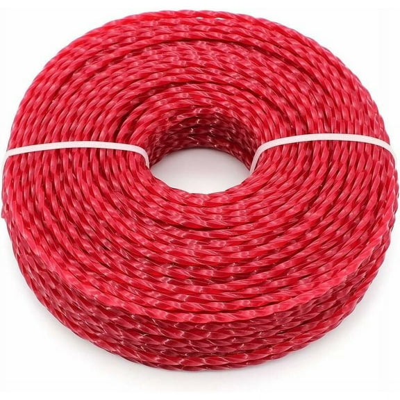 Universal String Trimmer Line, 3.0mm Nylon Trimmer Line, Heavy Duty Brush Cutter Nylon Line for Bump Head Gardening Lawn Mower (Twist, 3mmx70m)