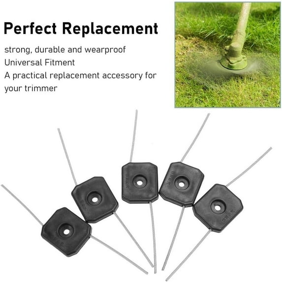 Universal String Trimmer Replacement Head, Replacement Steel Wire Line Trimmer Spool Wire Weed Trimmer Head Weed Attachment for Cordless Grass Trimmers