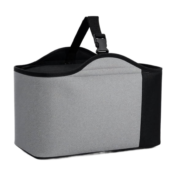 Universal Stroller Accessory Waterproof Lightweight Stroller Organizer with Insulated Bottle Pocket Grey Student Shower Gift