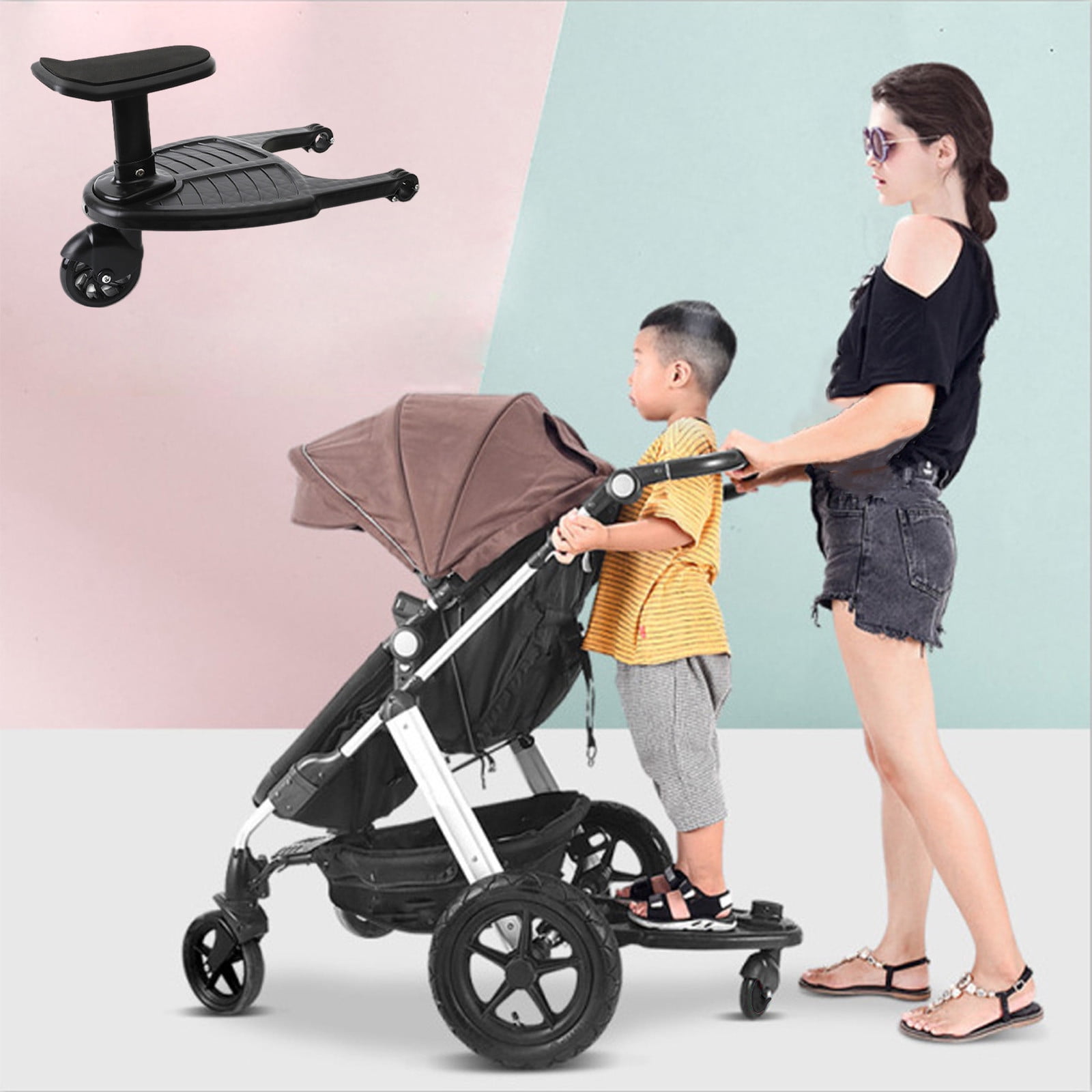 Universal Stroller Board, 2 in1 Sit and Stand Stroller Glider Board